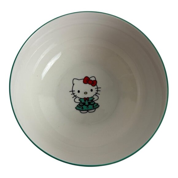 Hello Kitty Christmas Holiday Trees/Wreath Ceramic 6" Bowl Set of 2 NEW - Picture 3 of 10